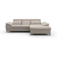 sit&more Ecksofa Cabrio L-Form, B: 295 cm, mit Sitztiefen-, Arm- & Kopfteilverstellung, 2 Nierenkissen, Federkern, optional Bettfunktion und Stauraum