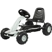 HyperMotion Go-Kart Pedal-Gokart CHESTER Aufsitzfahrzeug für Kinder von 3-6 Jahren, Grau