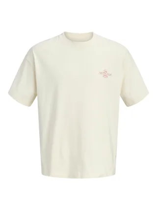 JACK&JONES - JORSANREMO BACK TEE SS CREW NECK SN Antique White - Gr. - XL