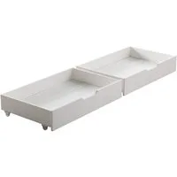 Ticaa Bettschubkasten Schubkasten Set / Zusatzbett, Zusatzbett inkl. Rollrost, Praktisches Zubehör mit Funktion