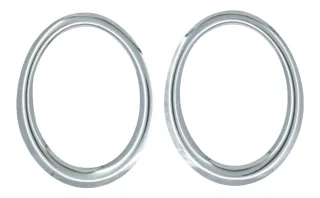 Chrom Edelstahl Rahmen Umrandung Nebelscheinwerfer für VW Caddy 3 2K ab 2010-