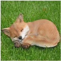 dazikemo Gartenfigur Dekofigur Gartenfigur schlafender Fuchs