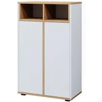 Vicco Midischrank Didi, Weiß/Artisan, 60 x 97 cm mit 2 Türen (1-St)