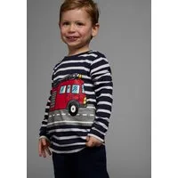 KIDSWORLD Langarmshirt TATÜ TATA die Feuerwehr ist da langärmlig, Basic-Passform, gestreift und bedruckt