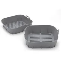 Spetebo Silikonform Airfryer Einsatz, (Set 2-tlg), für Heißluftfritteuse und Backofen bis 260 °C