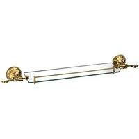 Belle Arti Wandregal Glasregal Badregal Badablage Glasplatte Ablage Regal Halterung Messing, Glas Bad Gäste WC 1- 2-stöckig 2 Etagen Ebenen rostfrei pflegeleicht