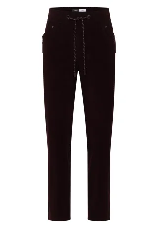 CECIL - Mid Waist Slim Leg Hose im Casual Fit berry red - Gr. - 28