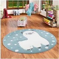 Pergamon Kinderteppich Kinder Teppich Maui Kids Alpaka Pastell Rund, Rund, Höhe: 13 mm