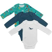 Schlummersack Langarmbody Bio Baby-Bodys langarm 3er-Pack OEKO-TEX zertifiziert