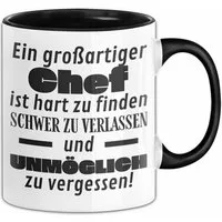 Trendation Tasse Chef Abschied Geschenk Tasse Abschiedsgeschenk für Chef Hart Zu Finden
