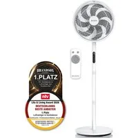 Brandson Standventilator DC, leise, energiesparend, Oszillation, Timer, Fernbedienung, 30 Watt, 39.8 cm Durchmesser, NTV Sieger 2026, 9 Geschwindigkeitsstufen, Lüfter, höhenverstellbar