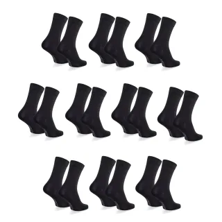 10 Paar Bamboe Casual Sokken von Cappuccino Italia in der farbe Schwarz und in größe 39-42.