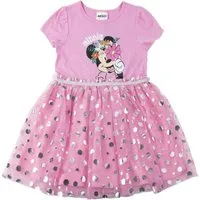 Disney Minnie Mouse Sommerkleid Kinder Jersey Kleid Baumwolle Sommerkleid (Packung, Einteilig)