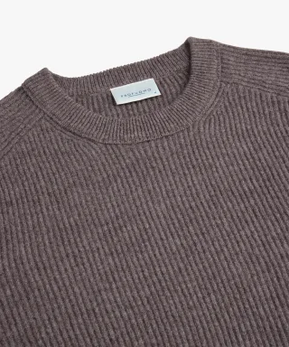 Profuomo - PULLOVER CREW NECK AUBERGINE Aubergine - Gr. - L
