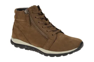 Gabor 76.868 Damen Stiefeletten Whisky Braun Keilabsatz Komfort Sneaker.