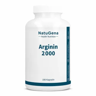 NatuGena Arginin 2000 | 180 Kapseln | hochdosiertes Arginin & Citrullin | vegan