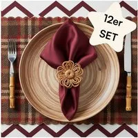 Seralino Stoffserviette 100% Bio-Baumwolle, (Set, 12 St., Wiederverwendbar), 40x40 cm & 45x45 cm
