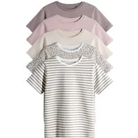 The Set T-Shirt The Set Kurzarm-Skater-T-Shirts, 5er-Pack (5-tlg)
