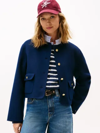 DF WOOL BLEND REG LADY JACKET dark night navy - Gr. - 38