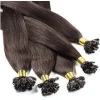 hair2heart Echthaar-Extension Bonding Extensions - glatt #6/3 Dunkelblond Gold 1g 50cm