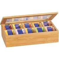 KESPER® Teebox, Bambus, (1-tlg), mit 10 Fächern