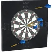 relaxdays Dart-Wandschutz Dartscheibe Schutzring "R6", schwarz