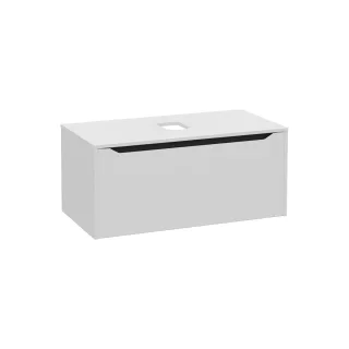 VitrA New Integra Square Waschtischunterschrank (Aufsatzwaschtisch) mit 1 Vollauszug 100 Matt,80288 80288
