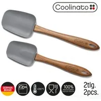 Coolinato Servierlöffel 2tlg Set Kochlöffel aus Akazienholz