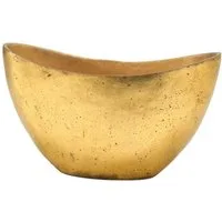 Flingora Jardiniere Odeta, Fiberglas - Indoor - Gold - 37 x 18 x 21 cm