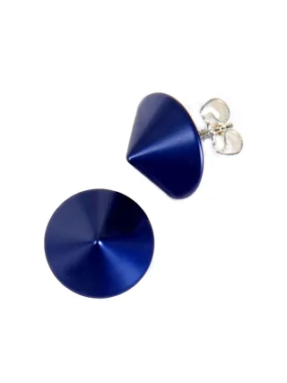DeMarie Ohrstecker Metall eloxiertes Aluminium Matt/Glanz Blau
