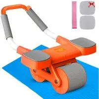 M-Diamant Bauchtrainer Bauchmuskeltrainer Set mit Ab-Roller Kniematte Fitnessband (3-St., Bauchroller, Kniematte, Fitnessband, Ellbogenpolster), Inklusive Kniematte und Fitnessband