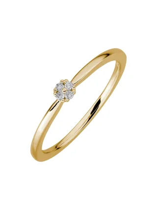 Lyomi Ring 585/- Gelbgold 4 synth. Diam. 0,045ct.