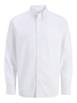 JACK&JONES - JJEHARVEY OXFORD L/S SHIRT NOOS White - Gr. - XL