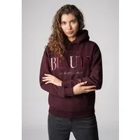 SUBLEVEL Kapuzenpullover Damen Hoodie Kapuzenpullover bestickt Sweater, Kapuzensweatshirt mit Kängurutasche, mit Kapuze