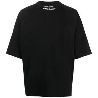 Palm Angels Klassisches Logo Oversize Schwarz T-Shirt