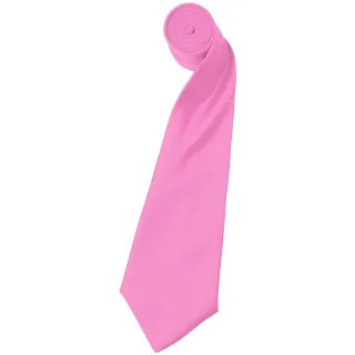 Premier Mens Plain Satin Krawatte (schmale Klinge) (2er-Pack) (Rosa)