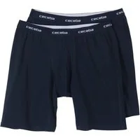 CECEBA Retro Pants Ceceba 2er-Pack Pants längeres Bein navy Übergröße (Spar-Pack, 2-St., 2er-Pack)