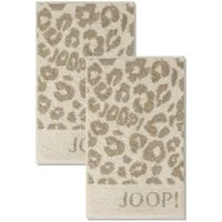 JOOP! Handtuch 2 Stück Joop! Gästetücher Leo Allover 1707-36 creme 30x50, Walkfrottier (Spar-Set, 2-St), 100% Baumwolle
