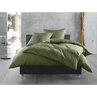 BETTWAESCHE-MIT-STIL Bettwäsche Mako Satin Bettwäsche uni einfarbig, Mako-Satin, 3 teilig