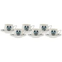 Karaca Kaffeeservice Karaca İznik New Form 100 ml Kaffeetassen-Set für 6 Personen, Blau