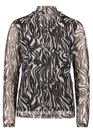 Betty & Co - Mesh-Shirt Nature/Black - Gr. - XL