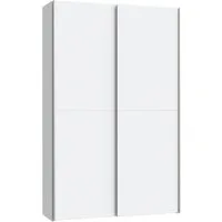 FORTE Wäscheschrank Ozzula, Mehrzweckschrank, Schwebetürenschrank, Garderobenschrank (B/H/T ca. 120/190,5/42cm, 2 Türen, 6 Einlegeböden) FSC® zertifiziert, variable Inneinteilung, 42cm tief, Made in Europe