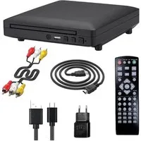 Topcony Region-Free DVD Player für Fernseher mit HDMI Mini DVD Player DVD-Player (1080P, CD-Player inklusive HDMI- und AV-Kabel)