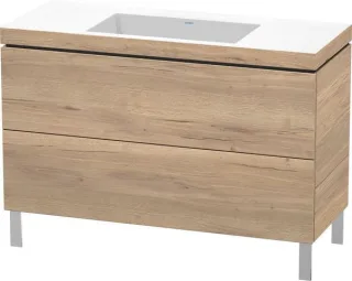 Duravit L-Cube Waschtisch-Set cbonded bodenstehend 1200x480x698 Ei mr Mt Hv 3H LC6939N5555