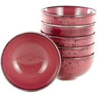 CreaTable Dipschale NATURE COLLECTION, Steinzeug, (Set, 6-tlg), Snackschale, Ø 11,5 cm