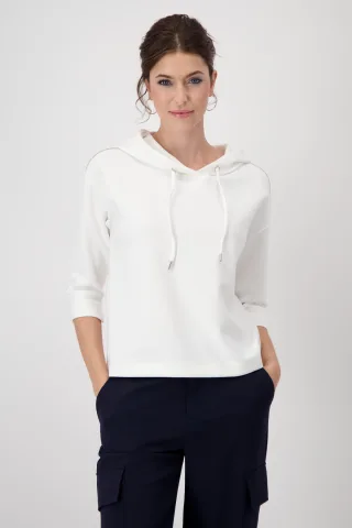 monari - Sweatshirt mit Schmuckkette off-white - Gr. - 40