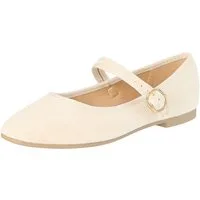 Day Vine Retro Muse Mary-Jane-Ballerinas mit Veloursoptik und goldener Schnalle Ballerina