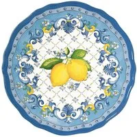 EasyLife Frühstücksteller Sorrento, Spülmaschinengeeignet, Mehrfarbig, Zitronen, ⌀ 23.5cm, Mehrfarbig