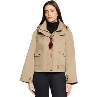 Cartoon Canvasjacke Damen mit aufgesetzten Taschen