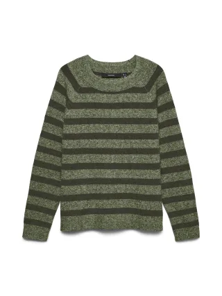 VERO MODA - VMDOFFY LS O-NECK BLOUSE GA NOOS Oil Green - Gr. - L